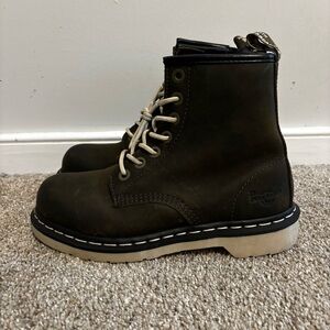 Dr. Martens Maple Women's Zipper Steel Toe Work Boots Size 7 /38